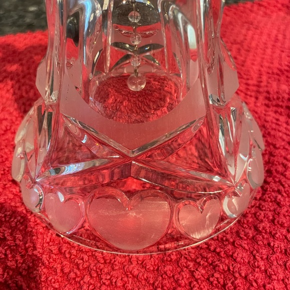 Vintage Lead Crystal Heavy Hearts Dinner Bell Price Creation Made In W Germany. - Picture 3 of 5